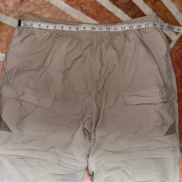 Columbia PFG Men’s Omni-Shade Pull-On Lined Convertible Pants Shorts Tan Sz XL - Picture 3 of 7